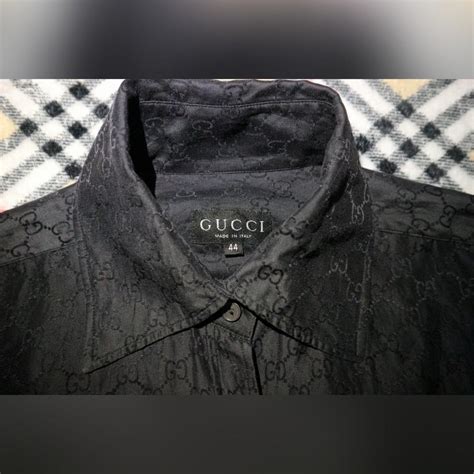 gucci button up t shirt|gucci button up shirt men.